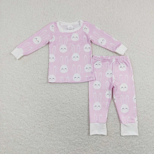 Baby Girls Easter Rabbit Long Sleeve Top Pants Pajama Set