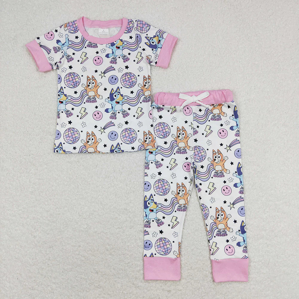 Baby Girls Dogs Disco Shirt Pants Pajamas Clothes Sets