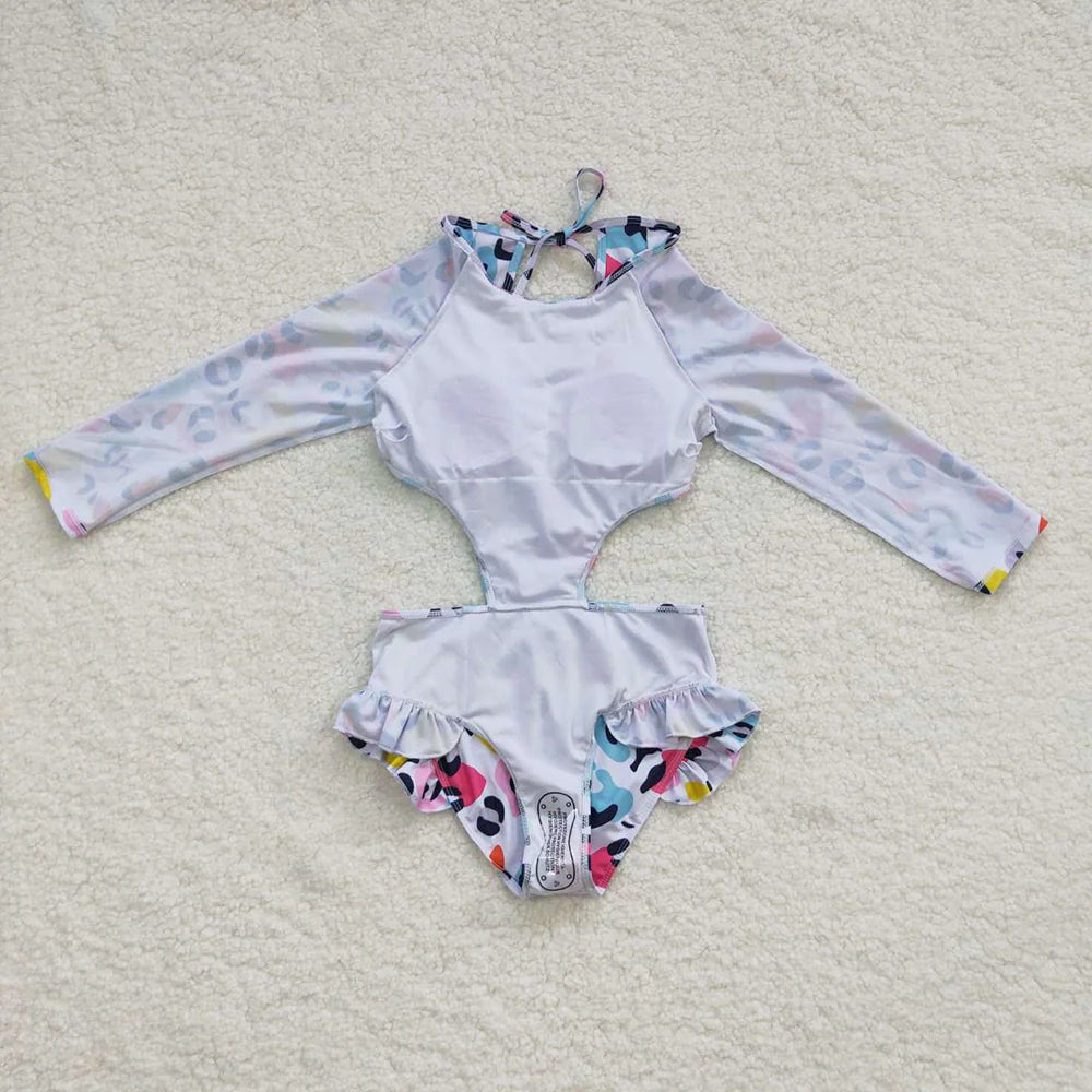 Baby Girls Colorful Leopard One Pieces Swimsuits