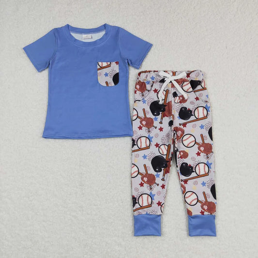 Baby Boys Baseball Short Sleeve Shirts Pants Outfit