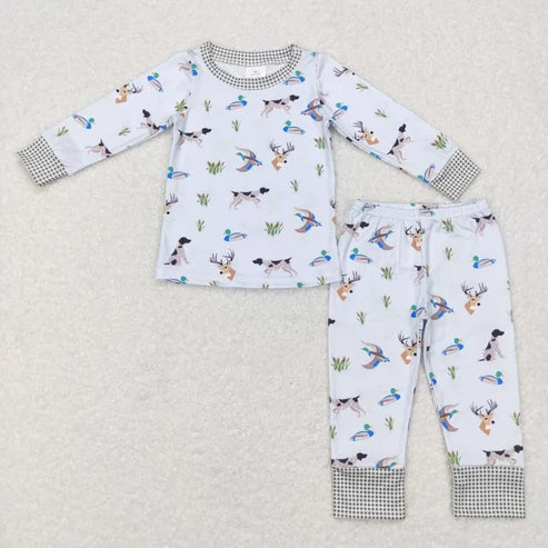 Baby Boys Hunting Deer Duck Long Sleeve Pajama Set