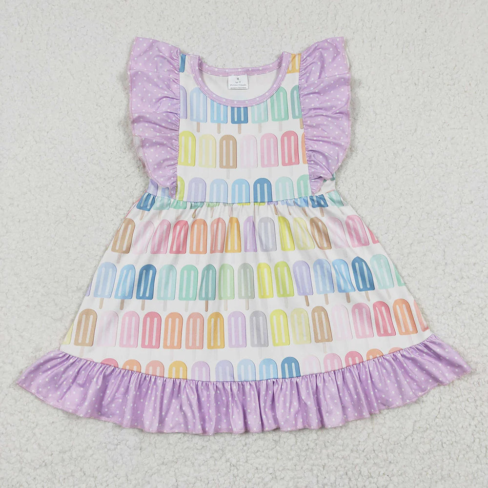 GSD0293 Baby Girls Popstick Ruffle Knee Length Dresses