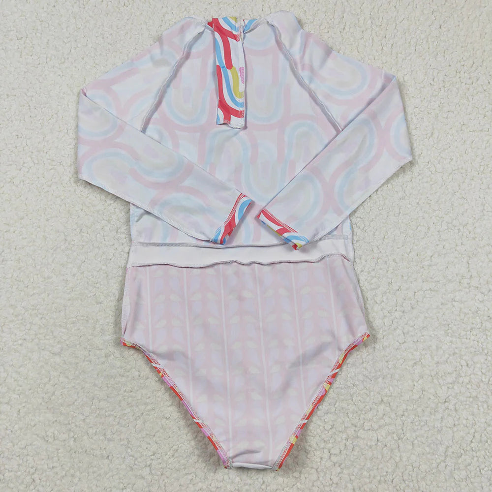 Baby Girls Rainbow Long Sleeve Swimsuits