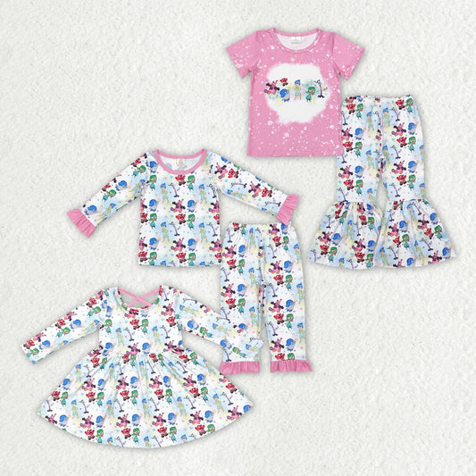 Sibling Baby Girls Cartoon Outfit and Dress