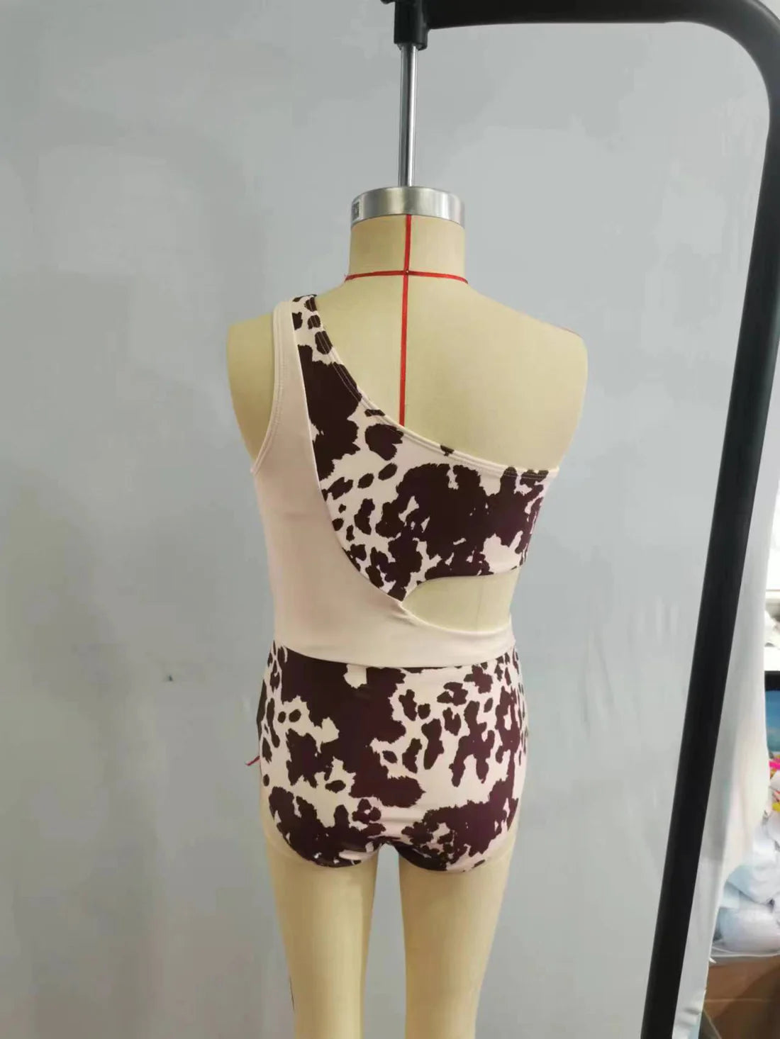 Baby Girls Cow Print One Pieces Swimsuits）