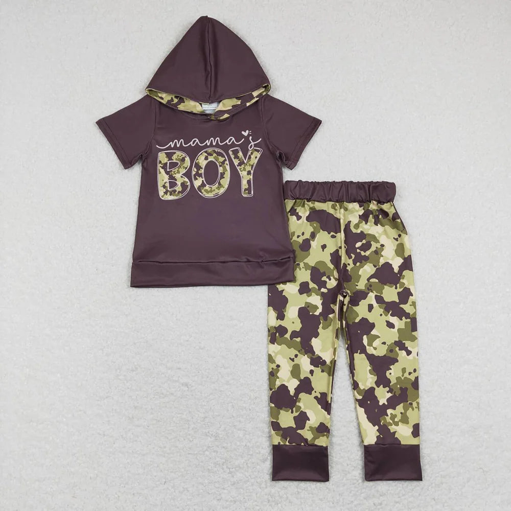 Baby Mama's Boy Camo Hoodie Top Pants Outfit